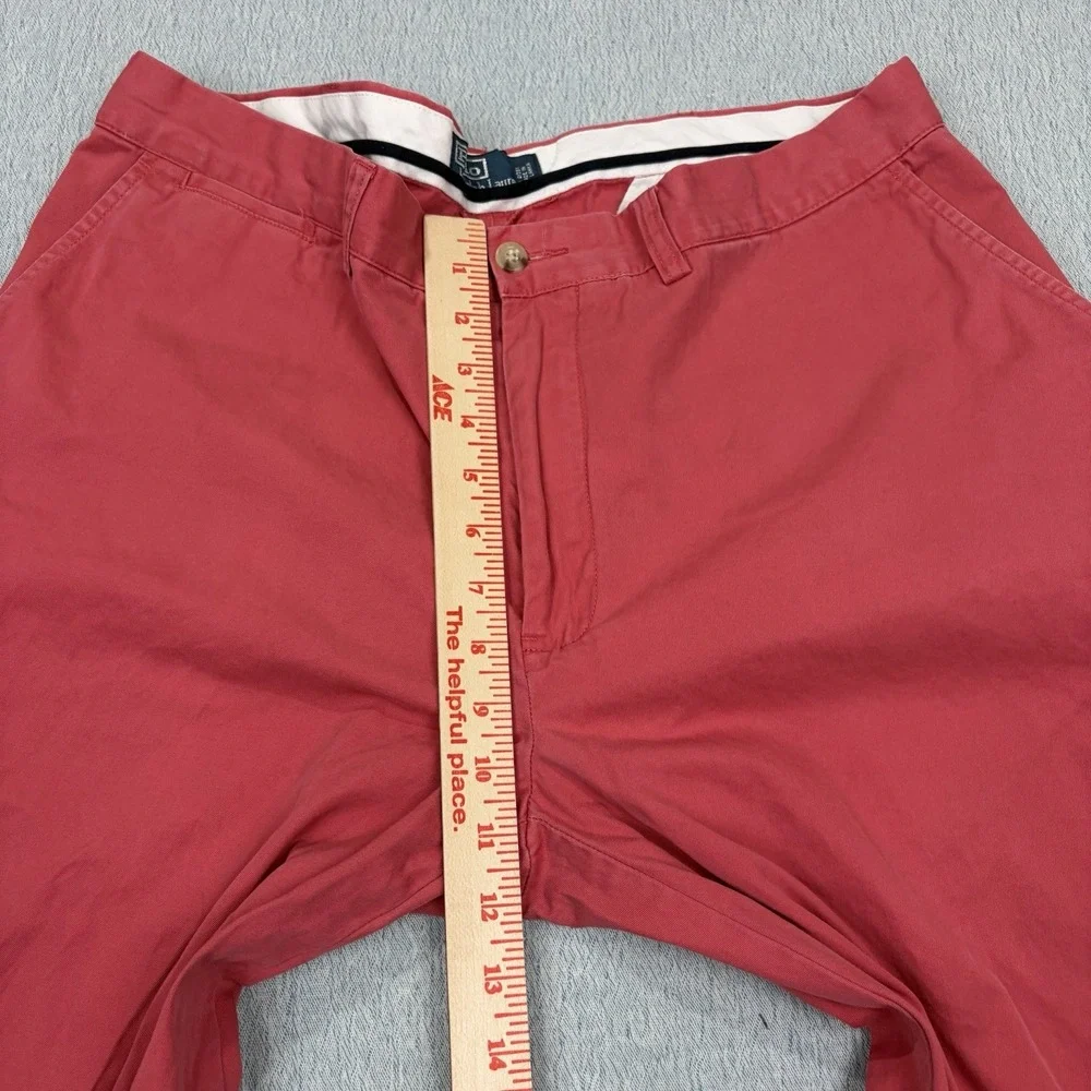 Vintage Polo Ralph Lauren Preston Pant 100% Cotton 36x30 RED‎